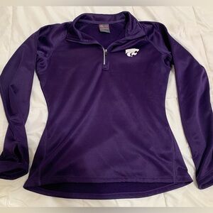 Kansas State University Wildcat Misses Dark Purple Long Sleeve Top Size Medium